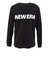 ニューエラ（NEW ERA）長袖 オーバーサイズド ウォーム Tシャツ ワードマークロゴ ブラック 14668841