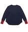 クリフメイヤー（KRIFF MAYER）ハニカムワッフルバイカラーロンT W2517831:79:NAVY