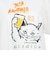 ゴースローキャラバン（GOSLOWCARAVAN）RAY綿 猫と麦酒 半袖Tシャツ 猫生乾杯 362616 WHT