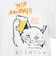 ゴースローキャラバン（GOSLOWCARAVAN）RAY綿 猫と麦酒 半袖Tシャツ 猫生乾杯 362616 WHT