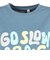ゴースローキャラバン（GOSLOWCARAVAN）シリコンバイオ ヒッピーロゴ ゆったり 半袖Tシャツ 366107 BLU
