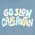 ゴースローキャラバン（GOSLOWCARAVAN）シリコンバイオ ヒッピーロゴ ゆったり 半袖Tシャツ 366107 BLU