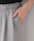 リネンライクタックワイドパンツ【洗濯機洗い可】