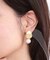 メタル×フェイクパール ボリュームピアス