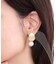 メタル×フェイクパール ボリュームピアス