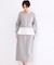 ペプラムドッキングニットワンピース【洗濯機OK】