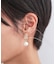 メタルハーフムーン×フェイクパールピアス