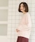 フェザーヤーンボートネックニット【洗濯機OK】