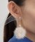 ミンク×ビジューデザインピアス