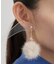 ミンク×ビジューデザインピアス