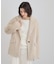 纏うだけで大人上品 シャギーチェスターハーフコート