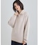 【洗える】ほど良くラフで女性らしい ハーフZIPニット