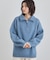【洗える】ほど良くラフで女性らしい ハーフZIPニット