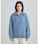 【洗える】ほど良くラフで女性らしい ハーフZIPニット