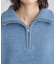 【洗える】ほど良くラフで女性らしい ハーフZIPニット