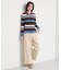 衿付マルチボーダーニット