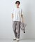 【ジャケットインにもおすすめ！】ジャカード リンクス半袖Tシャツ 洗濯機OK