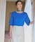 【S-XL/ひんやりタッチ】美しさ際立つ 6分袖ニット 洗濯機OK/UVケア/毛玉になりにくい