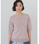 【S-XL/ひんやりタッチ】美しさ際立つ 6分袖ニット 洗濯機OK/UVケア/毛玉になりにくい