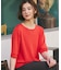 【S-XL/ひんやりタッチ】美しさ際立つ 6分袖ニット 洗濯機OK/UVケア/毛玉になりにくい