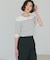【S-XL/ひんやりタッチ】美しさ際立つ 6分袖ニット 洗濯機OK/UVケア/毛玉になりにくい