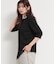 【S-XL/ひんやりタッチ】美しさ際立つ 6分袖ニット 洗濯機OK/UVケア/毛玉になりにくい