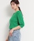【S-XL/ひんやりタッチ】美しさ際立つ 6分袖ニット 洗濯機OK/UVケア/毛玉になりにくい
