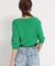 【S-XL/ひんやりタッチ】美しさ際立つ 6分袖ニット 洗濯機OK/UVケア/毛玉になりにくい