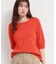 【S-XL/ひんやりタッチ】美しさ際立つ 6分袖ニット 洗濯機OK/UVケア/毛玉になりにくい