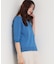 【S-XL/ひんやりタッチ】美しさ際立つ 6分袖ニット 洗濯機OK/UVケア/毛玉になりにくい