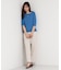 【S-XL/ひんやりタッチ】美しさ際立つ 6分袖ニット 洗濯機OK/UVケア/毛玉になりにくい
