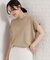 【S-XL/ひんやりタッチ】多機能フレンチスリーブニット 洗濯機OK/UVケア/毛玉になりにくい