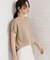 【S-XL/ひんやりタッチ】多機能フレンチスリーブニット 洗濯機OK/UVケア/毛玉になりにくい