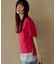 【M-XL/二の腕カバー】さらり麻調メッシュ5分袖ブラウス