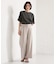【M-XL/二の腕カバー】さらり麻調メッシュ5分袖ブラウス