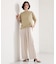 【M-XL/二の腕カバー】さらり麻調メッシュ5分袖ブラウス