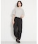 【M-XL/二の腕カバー】さらり麻調メッシュ5分袖ブラウス