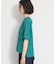 【M-XL/二の腕カバー】さらり麻調メッシュ5分袖ブラウス