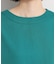 【M-XL/二の腕カバー】さらり麻調メッシュ5分袖ブラウス