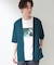 メッシュ五分袖カーディガン＋半袖Tシャツ セットアイテム 洗濯機OK