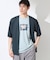 メッシュ五分袖カーディガン＋半袖Tシャツ セットアイテム 洗濯機OK