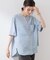 【M-XL/秋始めにちょうどいい】細見え5分袖Wポケットシャツ