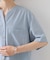 【M-XL/秋始めにちょうどいい】細見え5分袖Wポケットシャツ