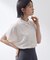 大人のためのドット柄 襟付きブラウス