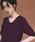 【秋始めにちょうどいい/毛玉防止】すっきりVネック秋色6分袖ニット