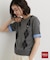 POLO BCS/アーガイル5分袖ニット