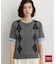 POLO BCS/アーガイル5分袖ニット