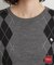 POLO BCS/アーガイル5分袖ニット
