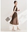 【洗える】バイカラー ギャザーワンピース