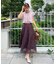 【洗える】リボン エンブロ スカート